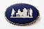 Camafeu Wedgwood, Broche com Figuras da Roma Antiga na Embalagem Original - Imagem 1