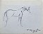 Tomoo Handa -  Arte em Desenho Original, Assinado, Cavalo - Imagem 1