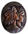 Medalhão de Metal - Placa em Bronze c/ Relevo, Efigie de Raffaello e Fornarina - Imagem 1