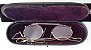 Óculos Antigos Pince Nez Prata com Estojo Original de Papier Mache - Imagem 5