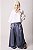 Calça Maxi Pantalona Pregas Marinho - Imagem 2