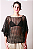 Blusa Pashmi Tela Quadriculada Preta - Imagem 2