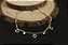 PULSEIRA FOLHEADA A OURO 18K CORAÇÃO E PEDRAS - Imagem 1