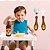Kit Garrafinha Infantil Inox Squeeze Água 400 Ml+ Kit Talher Colher e Garfo - Imagem 2