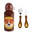 Kit Garrafinha Infantil Inox Squeeze Água 400 Ml+ Kit Talher Colher e Garfo - Imagem 7