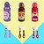 Kit Garrafinha Infantil Inox Squeeze Água 400 Ml+ Kit Talher Colher e Garfo - Imagem 1