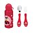 Kit Garrafinha Infantil Inox Squeeze Água 400 Ml+ Kit Talher Colher e Garfo - Imagem 8