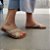 Rasteirinha Feminina Roses Tiras Cruzadas Corda Palha Chinelo Natural - Imagem 8