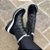 Bota Feminina Forrada Alins Cadarços Lã Inverno - Imagem 4