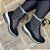 Bota Feminina Forrada Alins Cadarços Lã Inverno - Imagem 3