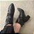 Bota Feminina Slouch Juli Salto Bloco Cano Médio Enrugada - Imagem 11