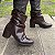 Bota Feminina Slouch Juli Salto Bloco Cano Médio Enrugada - Imagem 2