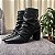 Bota Feminina Ronda Slouch Couro Bico Fino Salto Alto Bloco - Imagem 9