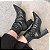 Bota Feminina Ronda Slouch Couro Bico Fino Salto Alto Bloco - Imagem 16