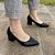 Scarpin Feminino Vega Bico Fino Couro Legítimo Salto Bloco - Imagem 12