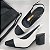 Slingback Preto e Branco Passadena - Imagem 1