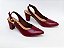 Modelo  SILVANA, chanel em  couro vinho, salto bloco 6 ctms - Imagem 1