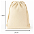 Saquinho Ecobag Tecido 100% algodão Medida 15 largura x 20 Altura Cordão Duplo Liso Sem Estampa - Imagem 3