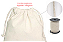 Saquinho Ecobag Tecido 100% algodão Medida 40 largura x 45 Altura Cordão Duplo Liso Sem Estampa - Imagem 2