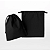 Saquinho Ecobag Tecido 100% algodão Preto Medida 10 largura x 15 Altura Cordão Duplo Liso Sem Estampa - Imagem 2