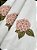 Guardanapo Bordado Hortênsia Rosa Tecido Branco - Imagem 2