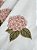 Guardanapo Bordado Hortênsia Rosa Tecido Branco - Imagem 5