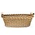 Cesta De Pão Oval Jurerê Caramelo - Vime Sintético C/Alça de Bambu P - Imagem 2