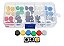 Kit Push Button com Capas Coloridas - 25 Pares - Imagem 1