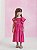 Vestido Infantil Fucsia Anime - Imagem 3