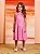 Vestido Infantil Chiffon Poa Rosa Momi - Imagem 2