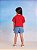 Blusa Infantil Vermelha Babado Momi - Imagem 2