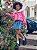 Shorts Saia Infantil Jeans Pregas Anime - Imagem 1