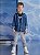 Camisa Jeans Infantil Com Capuz Youcci - Imagem 2