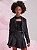 Blazer Cropped Teen Sarja Preto I Am - Imagem 1
