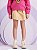 Shorts Saia Infantil Sarja Bege Momi - Imagem 5
