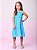 Vestido Laise Infantil Babado Azul Momi - Imagem 2