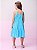 Vestido Laise Infantil Babado Azul Momi - Imagem 4