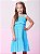 Vestido Laise Infantil Babado Azul Momi - Imagem 1