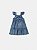 Vestido Infantil Jeans Com Laco Anime - Imagem 2