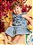 Vestido Infantil Jeans Com Laco Anime - Imagem 1