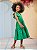 Vestido Infantil Alcas Laco Verde Anime - Imagem 3