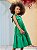 Vestido Infantil Alcas Laco Verde Anime - Imagem 1