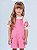 Jardineira Infantil Sarja Rosa Babaloo Anime - Imagem 1