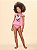 Maio Infantil Minnie Rosa Fluor Anime - Imagem 2