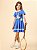 Vestido Infantil Minnie Esportista Azul Anime - Imagem 2
