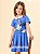 Vestido Infantil Minnie Esportista Azul Anime - Imagem 1