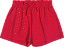 Shorts Infantil Moletom Com Strass Vermelho Momi - Imagem 1