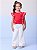 Blusa Infantil Com Babados Vermelho Momi - Imagem 2