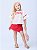 Shorts Saia Infantil Sarja Vermelho Momi - Imagem 2