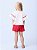 Shorts Saia Infantil Sarja Vermelho Momi - Imagem 4